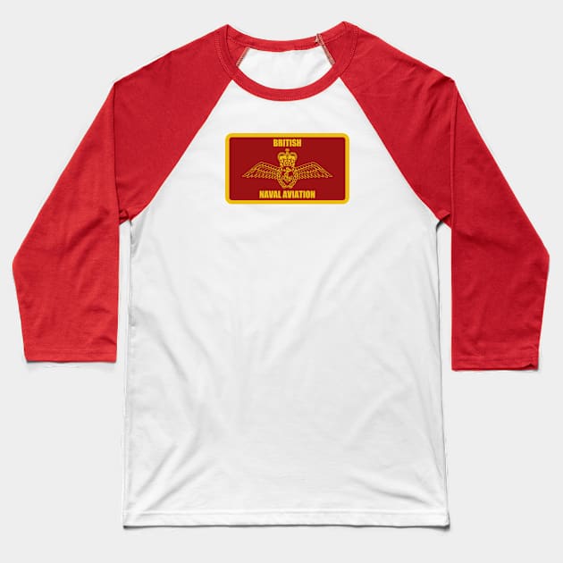 British Naval Aviation Patch Baseball T-Shirt by Tailgunnerstudios